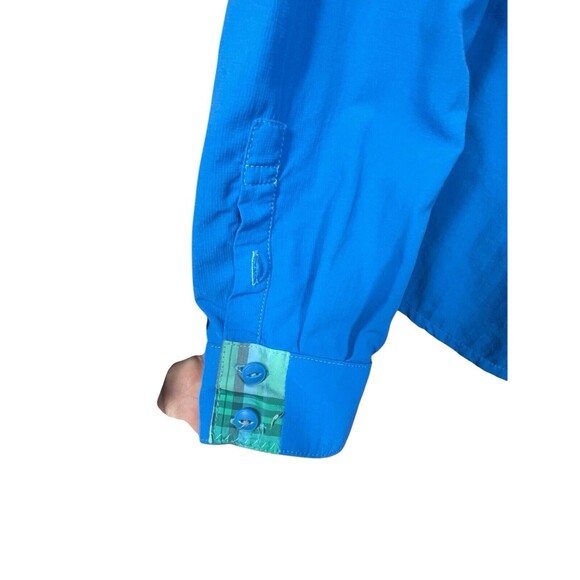 Kuhl Sojourn Button Up Top Teal Shirt Long Sleeve Roll Tab Women's 108846 Sz L - Picture 6 of 12